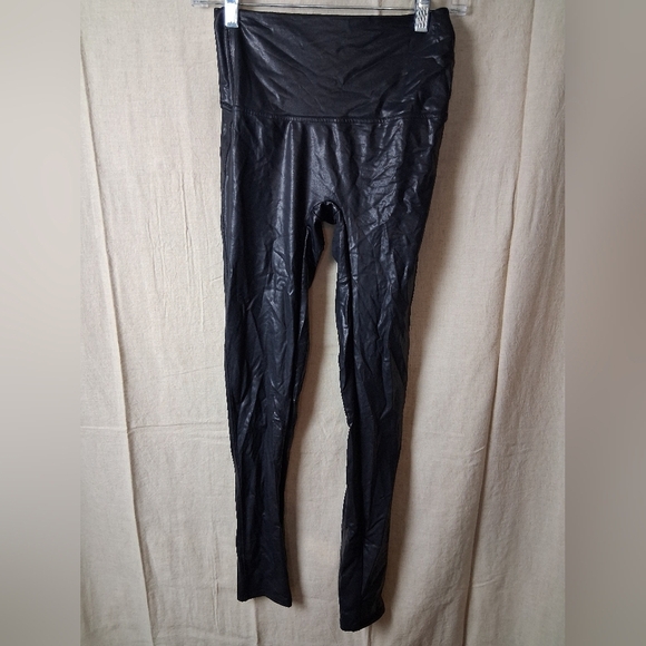 Jane and Bleecker Pants - Jane & Bleecker Black Leather Womens Leggings Large